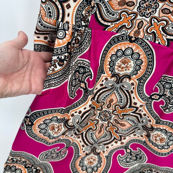 Moulinette Soeurs Dress Womens 6 Giedi Pink Medallion Cocktail Party Shift - Picture 5 of 11